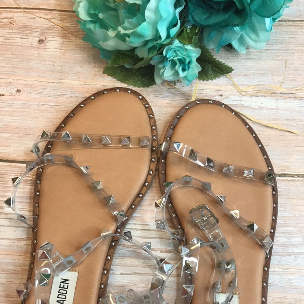 Steve Madden Clear Travel Gladiator Sandal - Picture 4 of 9